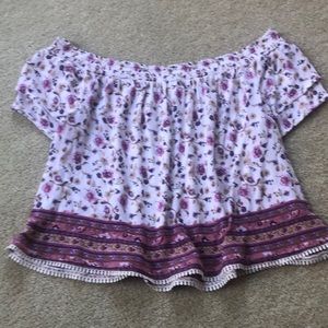 Rewind XXL floral top, off shoulder cute!
